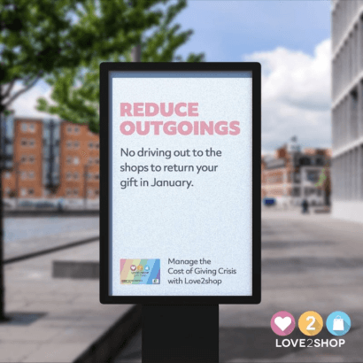 Cost of Giving Reduce Outgoings Billboard